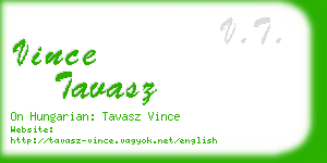 vince tavasz business card